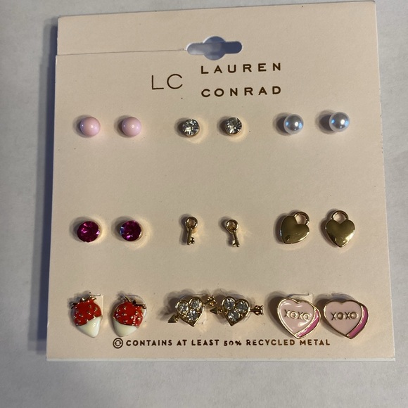 LC Lauren Conrad  set of 9 stud earrings - Picture 4 of 10